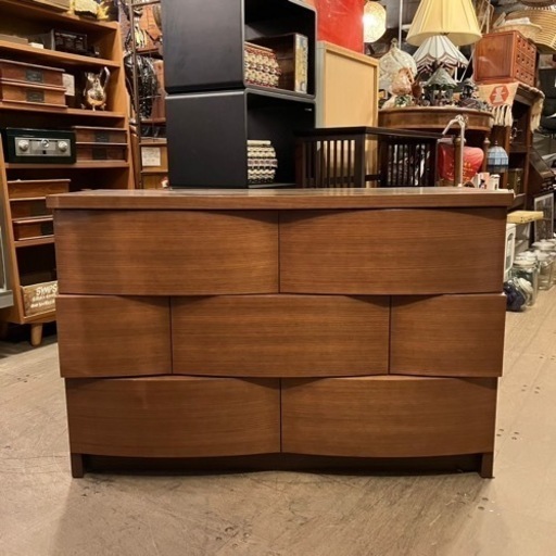 【売約済み】　ACTUS アクタス　取り扱い　佐藤工芸　デュオ　ウォールナット　ウォルナット　ローチェスト　引き出し　ドロワー　DUO 大川家具　日本製　間仕切り　収納　衣類収納