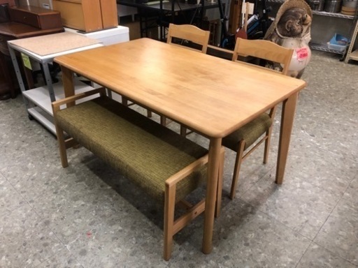 【大川家具】天然木使用　ダイニングセット