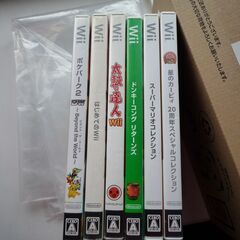 WiiとWiiUのゲームソフト中古品の画像