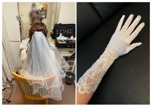 ウェディングベール\u0026グローブセット　値下げしました！結婚式