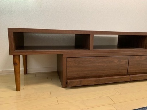 テレビボード 伸縮式 見せるCD収納つき