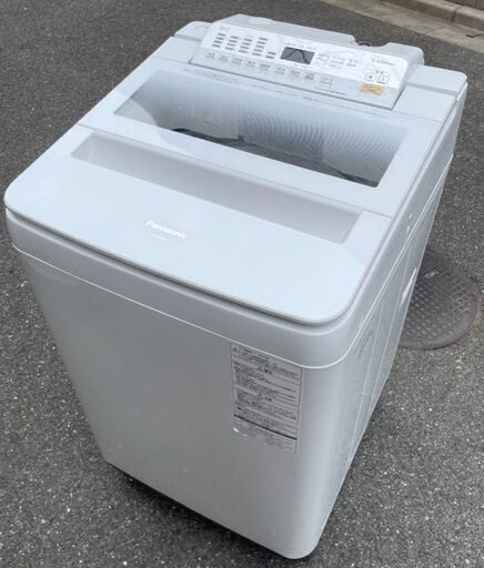 【RKGSE-016】特価！Panasonic/全自動洗濯機/8kg/NA-FA80H5/中古品/2017年製/当社より近隣地域無料配