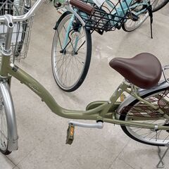 ★ジモティ割あり★  軽快車 24インチ 若草色 クリーニング済...