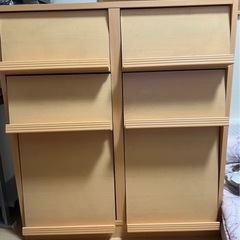 中古　マガジンラック付き収納　タンス　