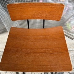 ハイチェア 2脚 セット 木 アイアン バーチェアの画像