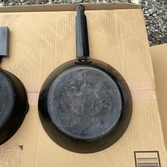 キャンプ　バーベキュー用　フライパン2個セットの画像