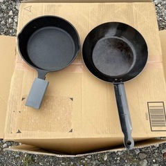 キャンプ　バーベキュー用　フライパン2個セット