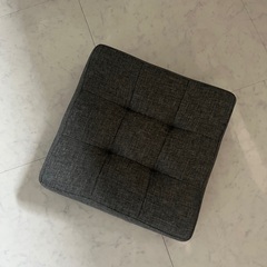 スツール 収納 オットマン グレーの画像
