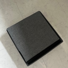 スツール 収納 オットマン グレーの画像