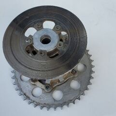 GASGAS TXT-PRO 250 2002年モデル リアホイールハブ中古品 (デイスタンスカラー、スペーサー、42丁スプロケット、ブレーキディスク付き)の画像
