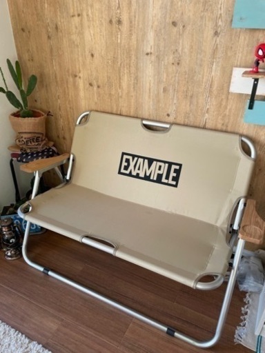 EXAMPLE エグザンプル2人掛けチェアー　美品‼︎ アウトドア　キャンプに