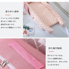 ベビーインベッド　持ち運びベッド　お出かけベッド　クーファン　簡要ベッド　ピンク　可愛い　持ち運び楽　ふかふかベッド　赤ちゃん　babyの画像