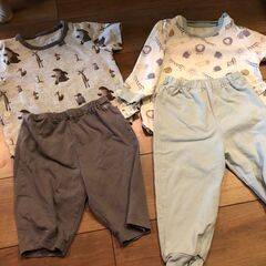 80、90，100ｃｍ　女の子　子供服（水着、肌着、上の服、ズボン、ワンピース、パジャマなど）22着の画像