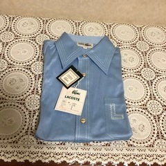ラ　シュミーズ　ラコステ　3 M 2枚組　ベージュ　半袖　水色　ポロシャツ 半袖シャツの画像