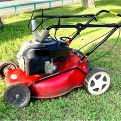 63］☆値下げ☆【中古】エンジン式 手押し芝刈機 刈り幅500mm