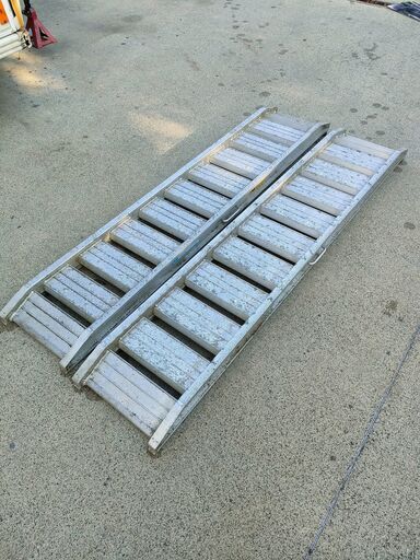 アルミブリッジ　アルコック 農機　6尺 NAS-0612M 有効幅300mm 1,200kg/セット　(アルミラダー　バイク　積載　積車