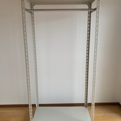 工業用スチールシェルフ　ハンガータイプ　アイボリー