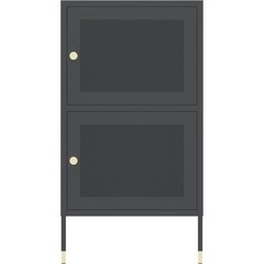 【直接手渡し】bcl スチールキャビネット　2ドア　グレーの画像