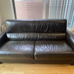 【23日締切！交渉可】大塚家具 レザーソファー