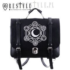 【即日・手渡し可】【新品未開封】RESTYLE リスタイル / MOON MESSENGER バッグ　魔法陣 3wayリュック バッグ バックパック ショルダー ゴシックブランド Restyle(リスタイル ロリータ ファッション ゴスロリ 原宿系 ロリィタ スチームパンク レディース ビジュアル系) ユニセックス ライブ 仮装 衣装 コスプレ イベント ゴシックサッチェル 錬金術マーク 魔方陣 刺繍の画像