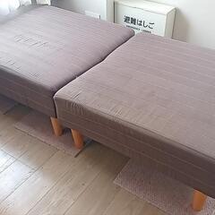 ソファーベッド こげ茶 3段階傾斜