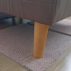 ソファーベッド こげ茶 3段階傾斜の画像
