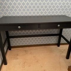IKEA/HEMNES/ヘムネス/デスク/ブラック/コード収納/...