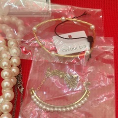 【あげます】＊トランテアンソンドゥモード、オペークドットクリップ＊パールネックレスほかアクセサリーセット＊の画像