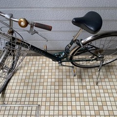 27型自転車　ジオクロスプラス/ディープグリーン/ 外装6段変速/LEDオートライトの画像
