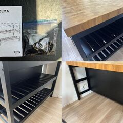 『受け渡し者決定済み』【取りに来ていただける方限定】IKEA VADHOLMA ヴァドホルマ アイランドキッチン テーブル 椅子4脚セットの画像