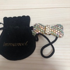 【11/26フリマ取置可】スワロフスキー　リボン　グリーン　緑　...