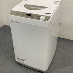 高年式!2021年製!SHARP/シャープ コンパクト全自動洗濯乾燥機 洗濯5.5kg/乾燥3.5kg 穴なし槽 ES-T5EBK-N 中古家電 店頭引取歓迎 R7239)