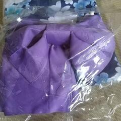 紺色に花柄  浴衣  未使用の画像