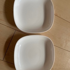 スクエアディッシュ 山﨑製パン 2枚 18cm 強化ガラス