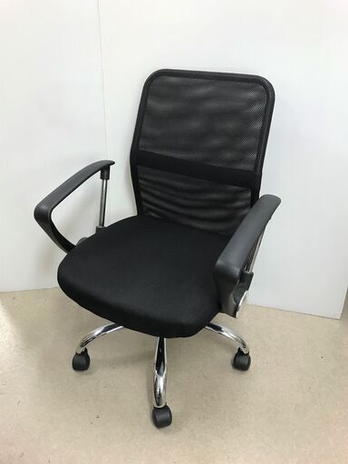 山善 オフィスチェア ミドルバックメッシュチェア
