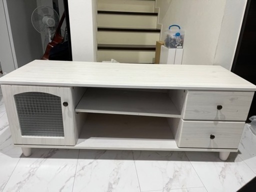 中古　テレビ台　ホワイト