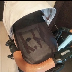 エールべべ　フラコット　ベビーカー＋レインカバーの画像