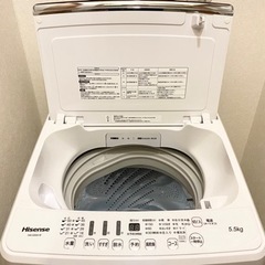 2019年製　全自動洗濯機　5.5Kg　ハイセンス　HW-G55A-W ★家電4点セット値引きあり★の画像