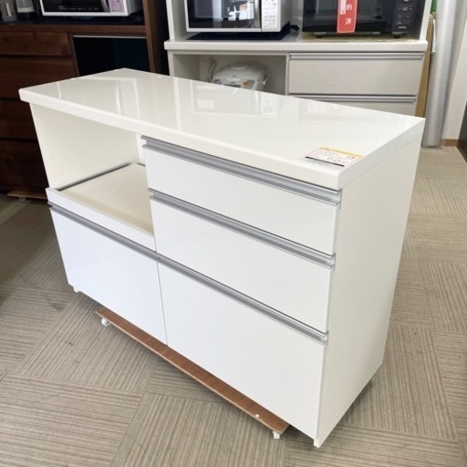 キッチンボード ホワイトカラー 美品 W120 143