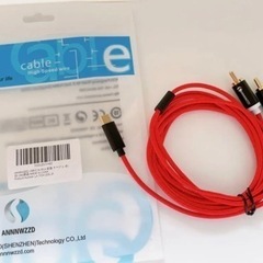 USBタイプCから2 RCAオーディオケーブル 2Mの画像