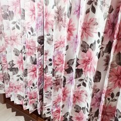 🌻✨👑完売👑✨🌻幅100×丈200cm花柄カーテン