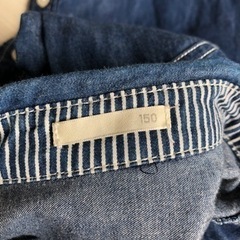 GU kids 150サイズ デニム調ワンピースの画像
