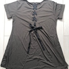 oneway リボン付きカーキワンピースの画像