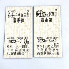 【6月限定】名鉄電車　株主招待乗車券　2枚　6月30日まで
