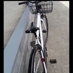 買い物自転車DORACO CROSS 27インチ　6段変速オールライト　スチール籠付き　ホワイトの画像