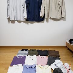 メンズ用　ポロシャツ、ジャンパー　帽子など16点　庭仕事や作業着に