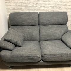 【ニトリ】2人掛けソファ　グレー
