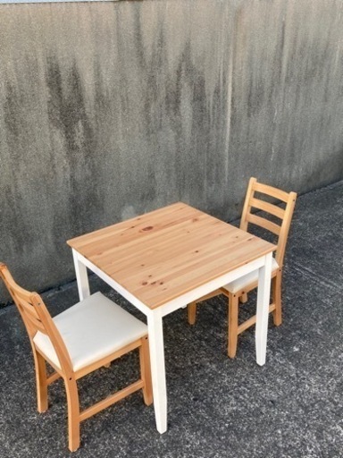 IKEA ダイニングテーブル・チェア 3点セット！LERHAMN テーブル