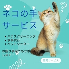 ちょこっと家事をサポート！片付け整理、ペットシッター、家事代行など