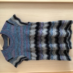 毛糸のチュニック  半袖